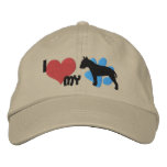I Love my Bull Terrier Embroidered Hat embroidered hats