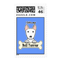 I Love My Bull Terrier Postage
