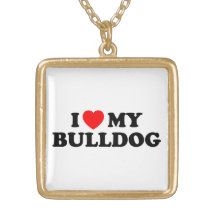 I Love my Bulldog Necklace
