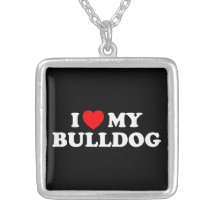 I Love my Bulldog Necklace