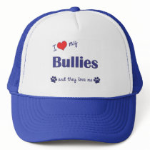 I Love My Bullies (Multiple Dogs) Mesh Hat