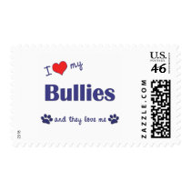 I Love My Bullies (Multiple Dogs) postage by thatsalottadogs I Love My Bullies (Multiple Dogs) postage
