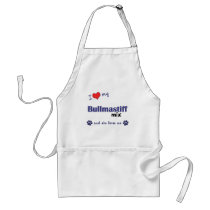 I Love My Bullmastiff Mix (Female Dog) aprons