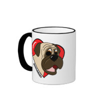 I Love my Bullmastiff Mug (Cartoon)