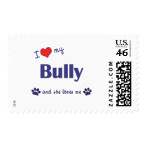 I Love My Bully (Female Dog) Postage Stamps