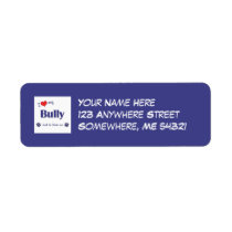 I Love My Bully (Male Dog) Return Address Label