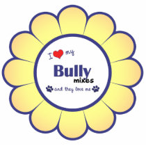I Love My Bully Mixes (Multiple Dogs) Ornament photo sculptures by muttybuddy I Love My Bully Mixes (Multiple Dogs) Ornament photo sculptures