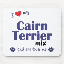I Love My Cairn Terrier Mix (Female Dog) Mouse Mats