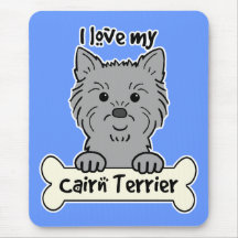 I Love My Cairn Terrier Mouse Mats