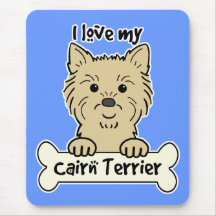 I Love My Cairn Terrier Mouse Pads