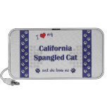I Love My California Spangled Cat (Female Cat) Notebook Speakers
