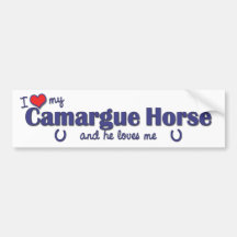I Love My Camargue Horse (Male Horse) Bumper Sticker