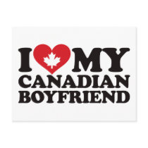 I Love My Canadian Boyfriend Postcard