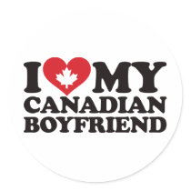 I Love My Canadian Boyfriend Stickers