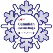 I Love My Canadian Eskimo Dogs Ornament photo sculptures by thatsalottadogs I Love My Canadian Eskimo Dogs Ornament photo sculptures