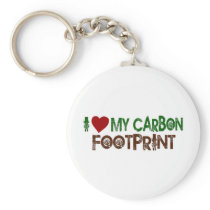 I Love My Carbon Footprint Key Chains
