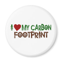 I Love My Carbon Footprint Refrigerator Magnets