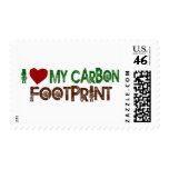 I Love My Carbon Footprint Stamp