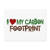 I Love My Carbon Footprint postcards by worldsfair I Love My Carbon Footprint postcards