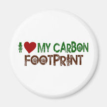 I Love My Carbon Footprint Refrigerator Magnets