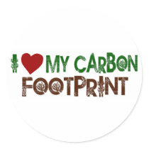 I Love My Carbon Footprint stickers by worldsfair I Love My Carbon Footprint stickers