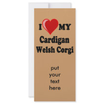 I Love My Cardigan Welsh Corgi Dog Lover Gifts rack cards
