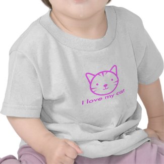 I Love My Cat Baby Tee Shirt