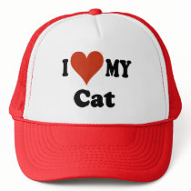 I Love My Cat Baseball Cap - Hat by janbalaya I Love My Cat Baseball Cap - Hat