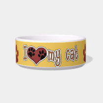 I Love My Cat pet bowls