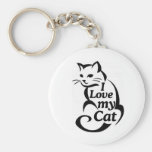I Love my Cat Key Chain