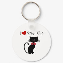 I Love My Cat keychains