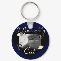 I Love my Cat Keychain by Customizables I Love my Cat Keychain