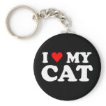 I Love My Cat keychains