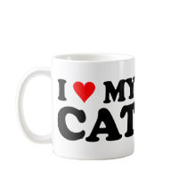 I Love My Cat Coffee Mug