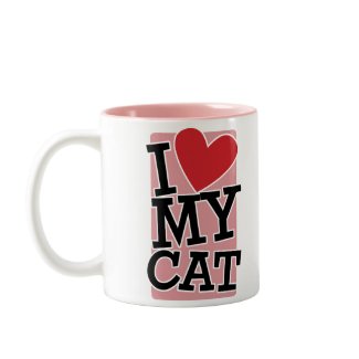 I Love My Cat Pink Mug by Koncepts Kritters