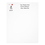 I Love My Cat Personalized Letterhead