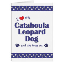 I Love My Catahoula Leopard Dog (Female Dog) Cards