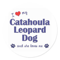 I Love My Catahoula Leopard Dog (Female Dog) Stickers