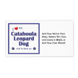 I Love My Catahoula Leopard Dog (Male Dog) Custom Shipping Labels