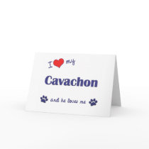 I Love My Cavachon (Male Dog) Greeting Cards