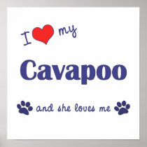 I Love My Cavapoo (Female Dog) Poster Print