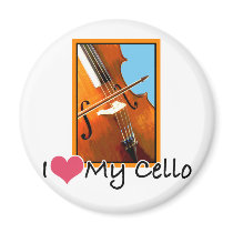 I Love My Cello magnets by evisionarts I Love My Cello magnets