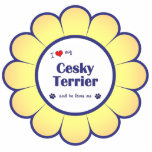 I Love My Cesky Terrier (Male Dog) Cut Outs