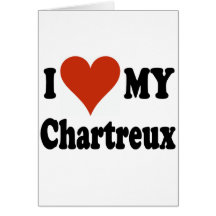 I Love My Chartreux Cat Merchandise Card