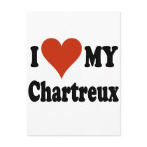 I Love My Chartreux Cat Merchandise postcards