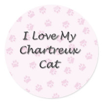 I Love My Chartreux Cat stickers