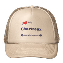 I Love My Chartreux (Female Cat) Mesh Hat