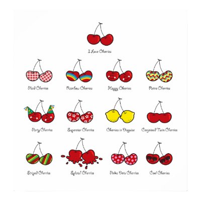 I Love My Cheeky Cherries! Poster by fat_fa_tin
