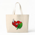 I Love my Cherry Headed Conure bags