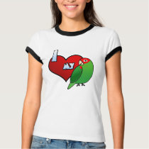 I Love my Cherry Headed Conure t-shirts